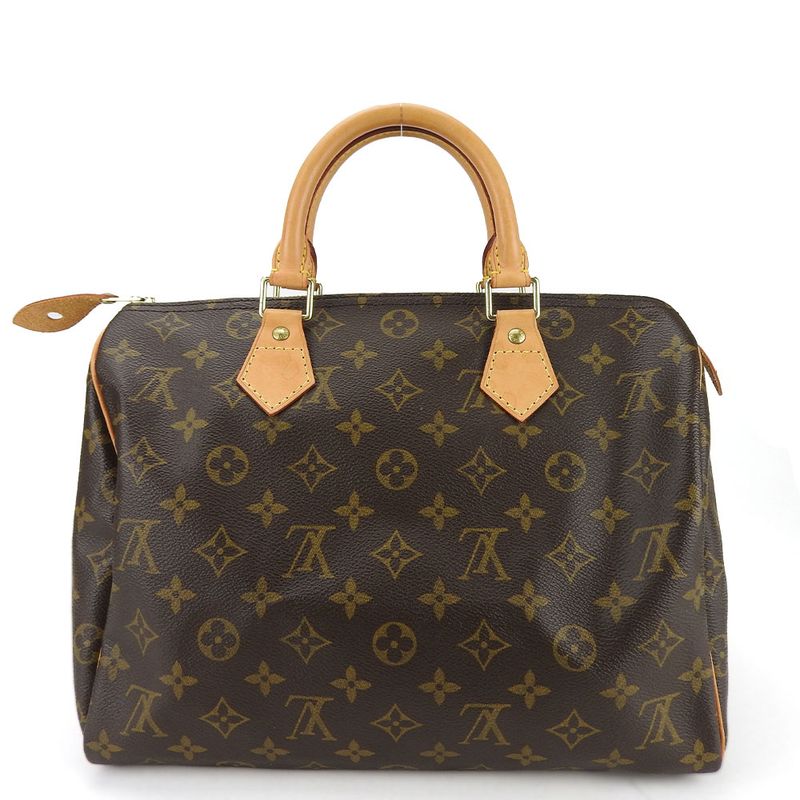 Louis Vuitton Speedy 30 Handbag Speedy 30 M41526 Monogram Brown Gold Hardware