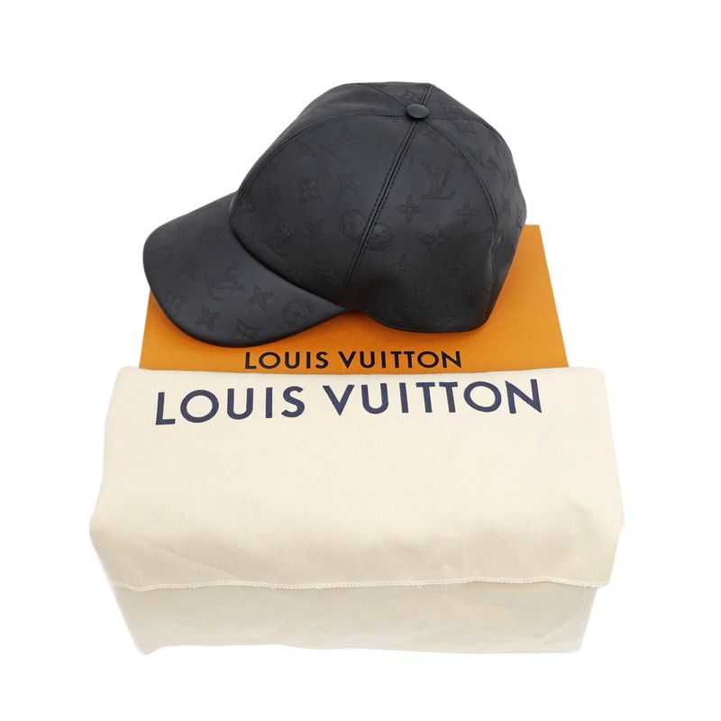 Louis Vuitton Cap Monogram Shadow-m76985 Black Silver-hardware Hat