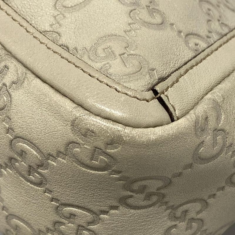 Gucci Handbag Stripe Line Abby 130939 Beige Leather