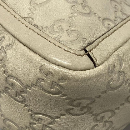 Gucci Handbag Stripe Line Abby 130939 Beige Leather