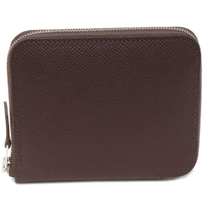 Hermes Coin Case Azap Compact Silk Quin Epson Rouge Serie Silver Hardware