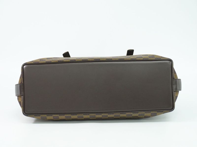 Authentic Louis Vuitton LV Chelsea Damier Ebène Shoulder Bag Tote Bag Brown