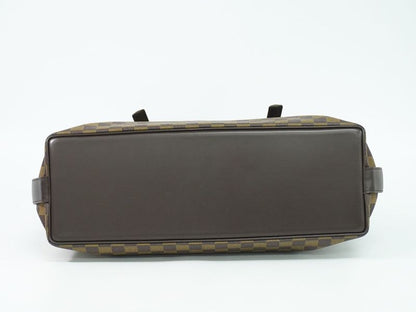Authentic Louis Vuitton LV Chelsea Damier Ebène Shoulder Bag Tote Bag Brown