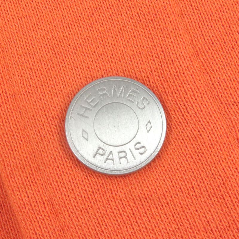 Hermes 2021 H Logo Embroidery Serie Button Blouson Jacket Stadium Jacket Orange