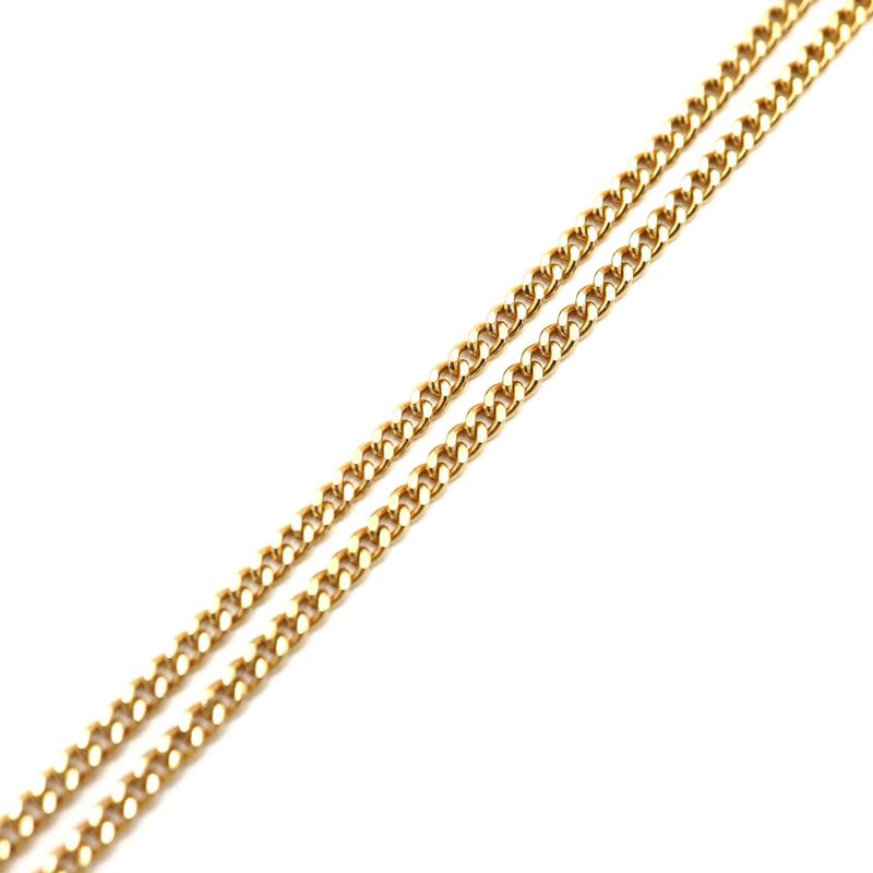 Christian DIOR Necklace CD Rhinestone Gold Color Approx 7g Accessories M1993