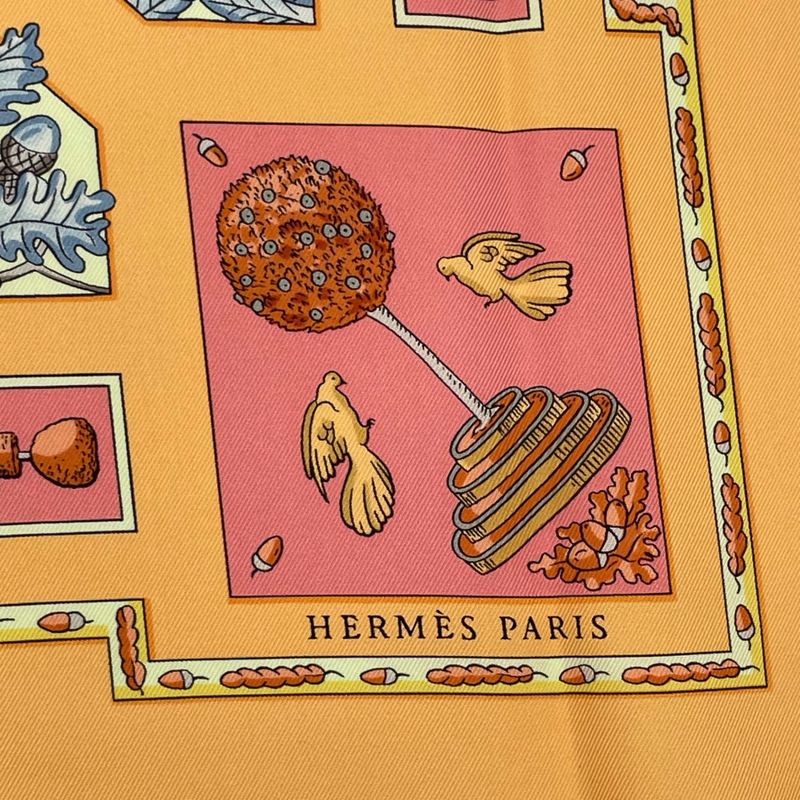 Hermes Scarf Carre 90 Polyfill Dreaming Yellow