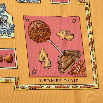 Hermes Scarf Carre 90 Polyfill Dreaming Yellow