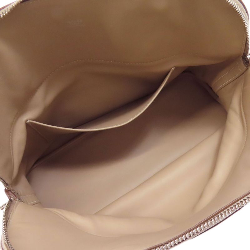 Hermes Bolide 35 Argile Silver Hardware Handbag Taurillon Cles Mance Women