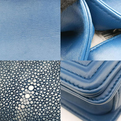 Chanel Boy Chanel Blue Pearl Fishskin And Leather A6713816706579