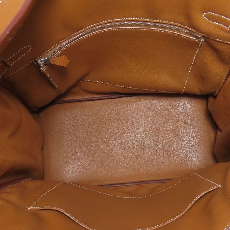 Hermes Birkin 35 Gold Silver Hardware Handbag Taurillon Women