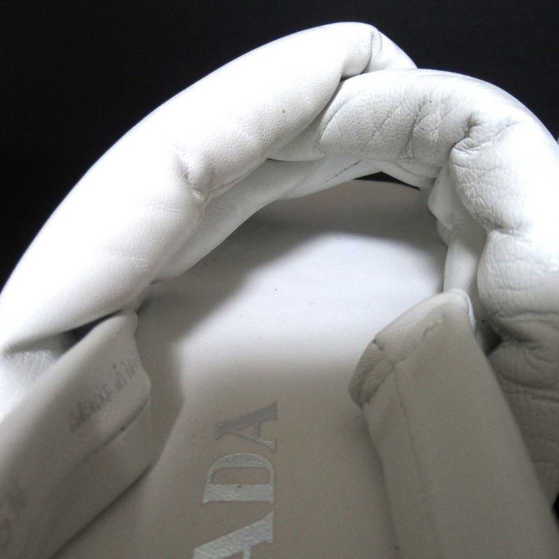 Prada Padded Nappa Leather Suring Back Sandals Size 35.5 Equivalent to 22.5cm