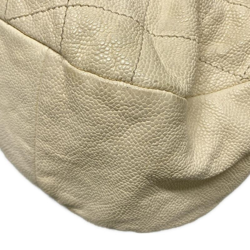 Chanel Tote Bag Matelasse Beige Chain Shoulder/vintage Silver Hardware