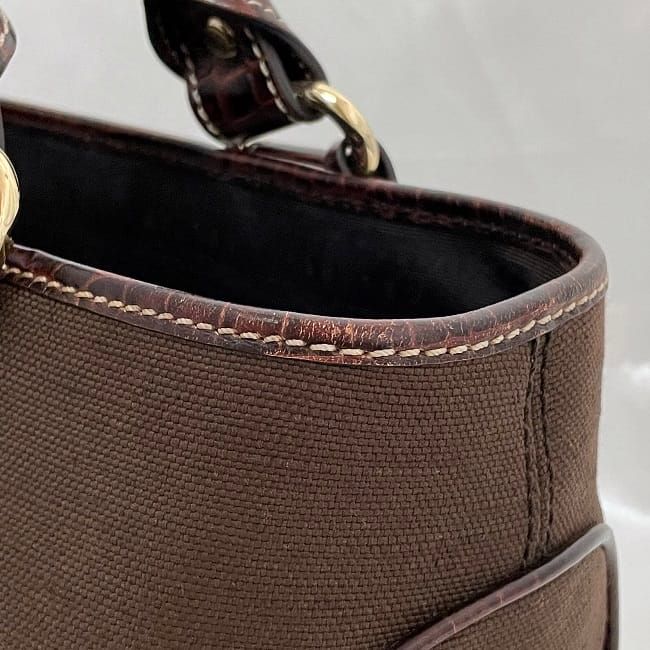 Celine Handbag Boogie Bag Brown Excellent Condition Leather Jacquard