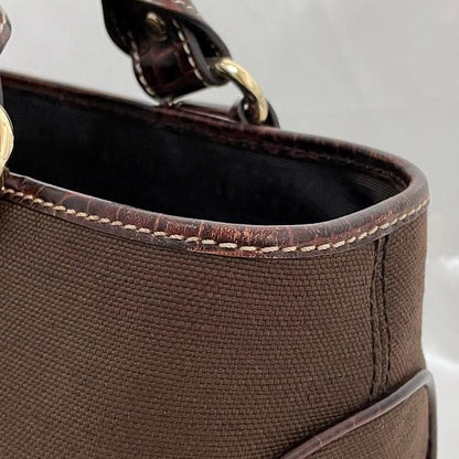 Celine Handbag Boogie Bag Brown Excellent Condition Leather Jacquard