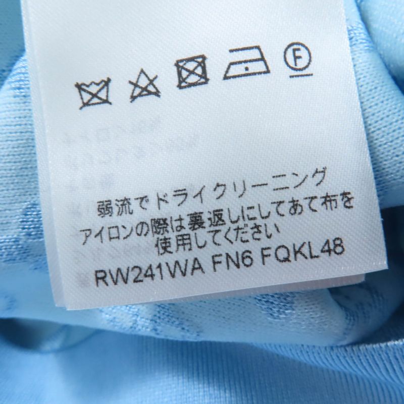 Louis Vuitton 24SS Silk Monogram Jacquard Top Jogging Pants Setup Light Blue S