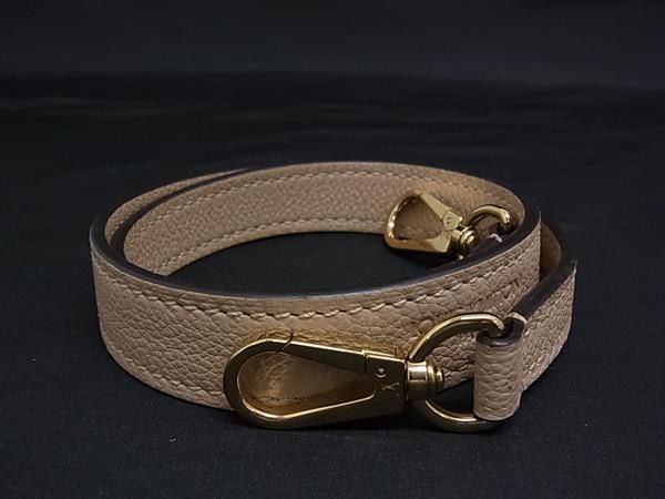 Louis Vuitton Leather Shoulder Strap For Bag Shoulder Belt Beige Fs2496