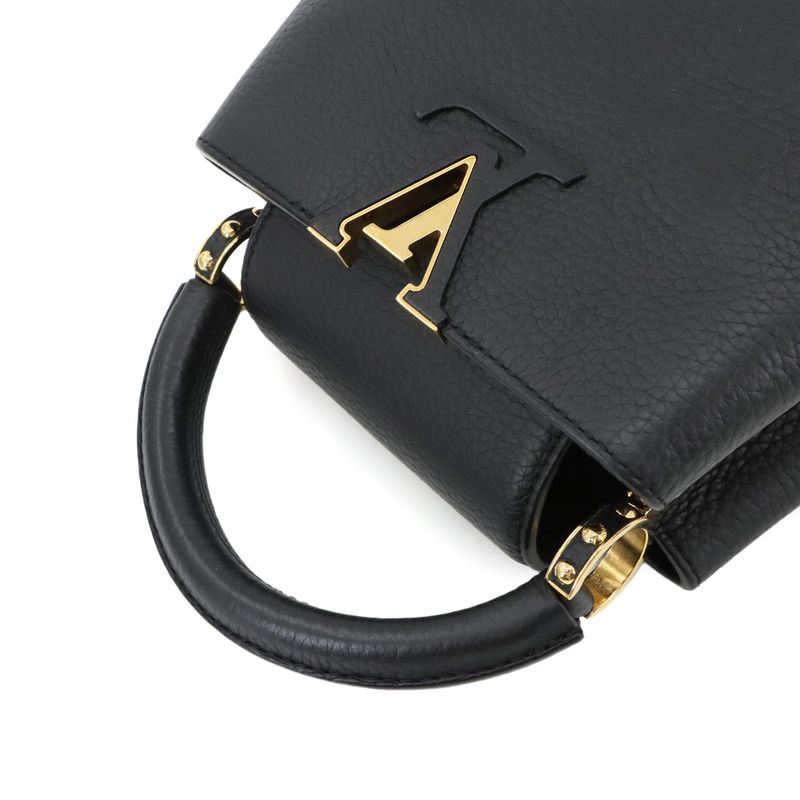 Louis Vuitton Capucines MINI 2way Hand Shoulder Bag Taurillon Leather Noir