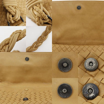 Bottega Veneta Bottega Veneta Intrecciato 145555 V0016 Calf Beige Women's