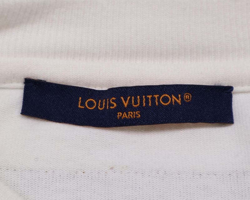 Louis Vuitton White Rm232 NPL Hpy84w LV Embroidered Inverted Logo T-shirt S
