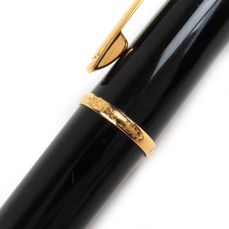 Cartier Diabolo De Cartier Blue Gemstone Twist Ballpoint Pen Black Gold Men's