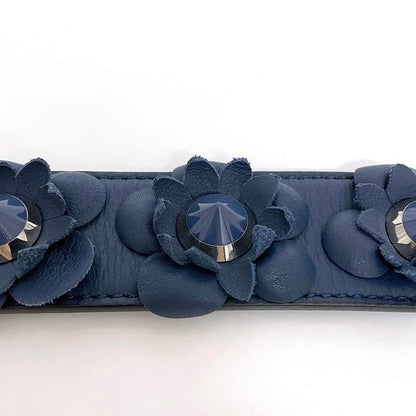 Fendi Shoulder Strap You Navy Excellent Condition Leather