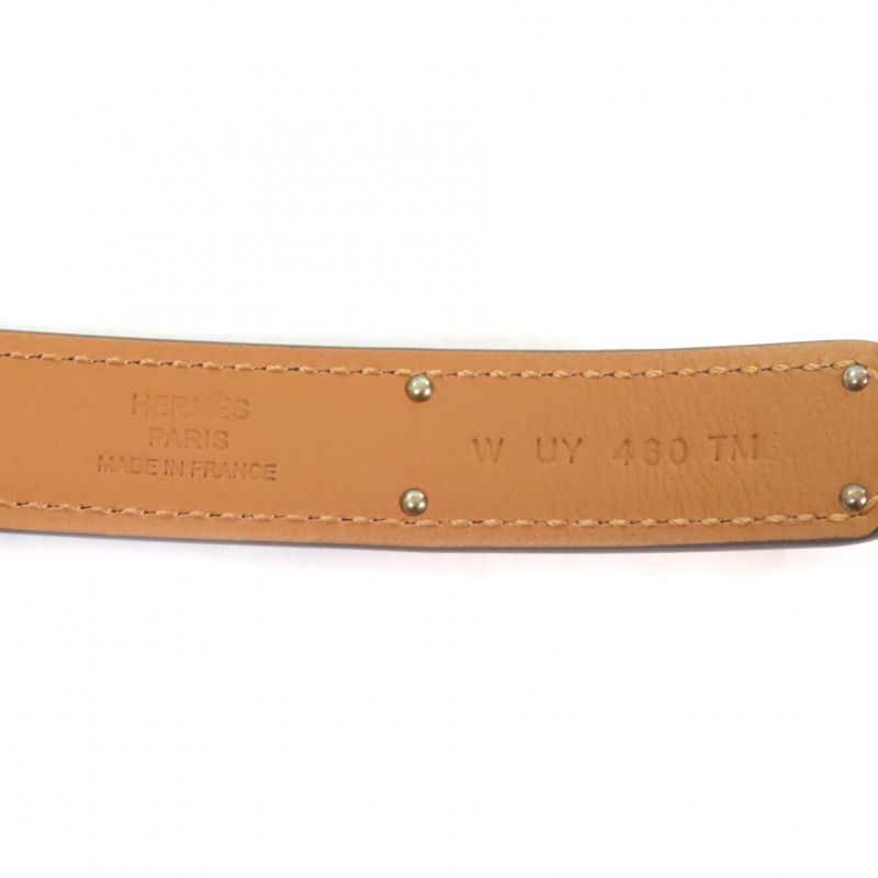 Hermes Kelly 18 Etoupe Vaux Epson Pink Gold Hardware Belt TM Engraved W With