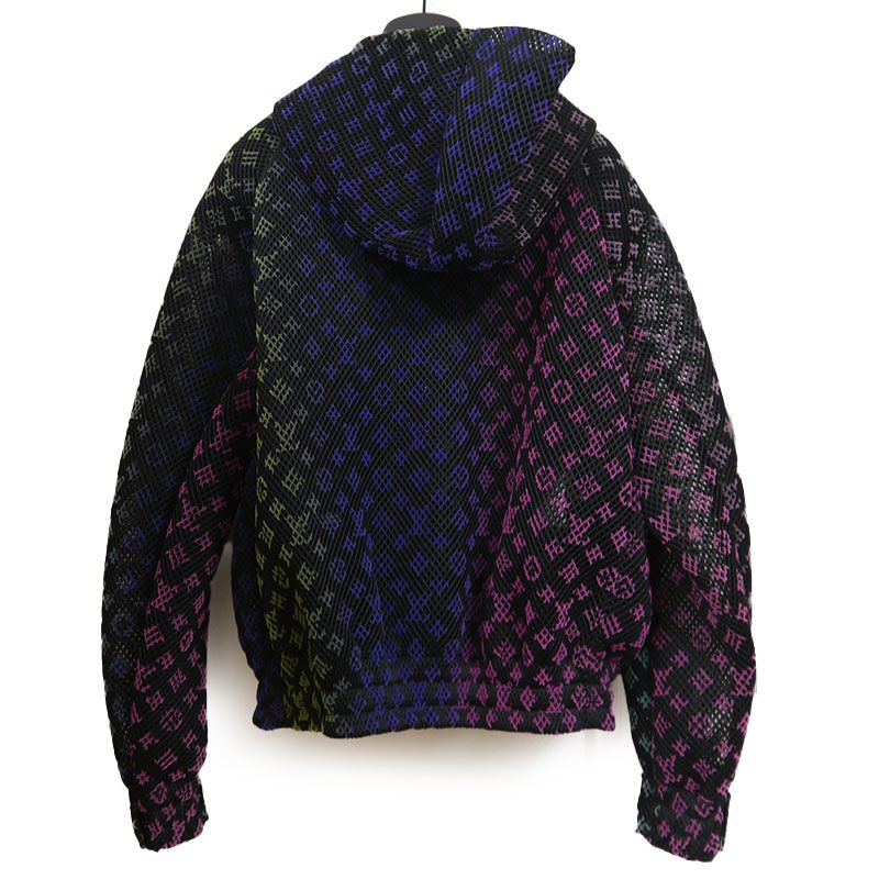 Louis Vuitton Gradient Monogram Mesh Blouson 46 Black