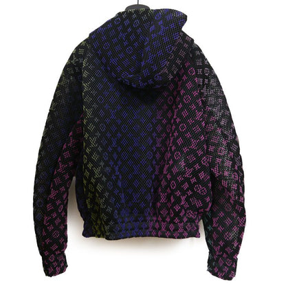 Louis Vuitton Gradient Monogram Mesh Blouson 46 Black