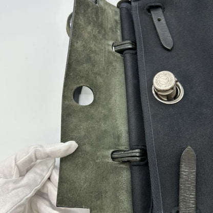 Hermes Yale Bag PM Canvas 2WAY Replaceable Shoulder Bag Handbag Black Ladies Men