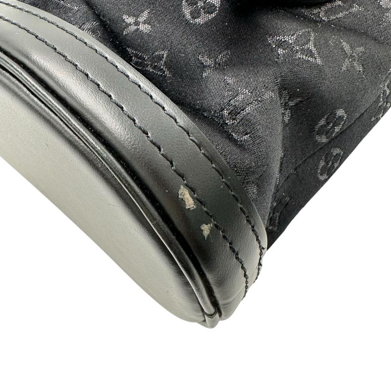 Louis Vuitton M92144 Monogram Satin Little Bucket Handbag Louis Vuitton Noir