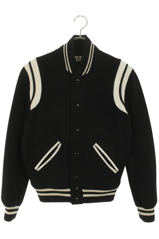 Saint Laurent Paris 354718 Yyl80 Teddy Leather Trimmed Stajan Blouson Men's 42