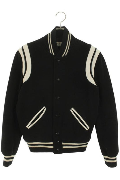 Saint Laurent Paris 354718 Yyl80 Teddy Leather Trimmed Stajan Blouson Men's 42