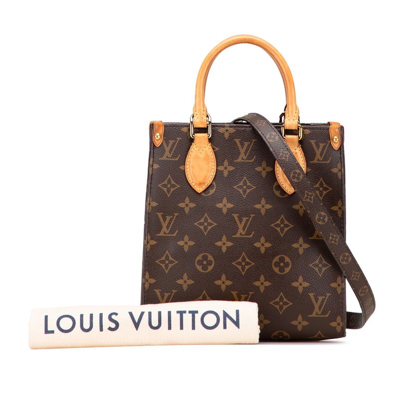 Louis Vuitton Monogram Sac Plat BB Handbag Shoulder Bag 2WAY M46265 Brown