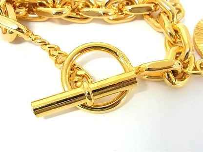 Chanel Coco Mark Iconic Line Bracelet Accessories Women's Gold Series