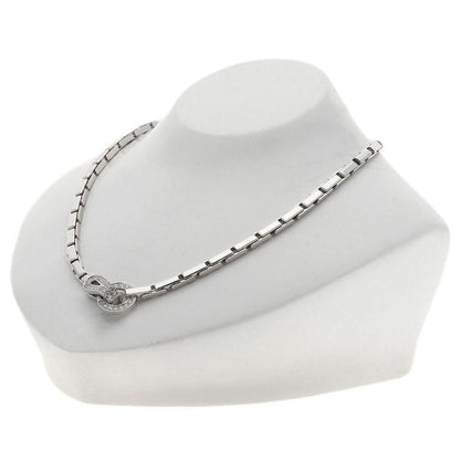 Cartier Agrafe Diamond Necklace 18K White Gold Ladies