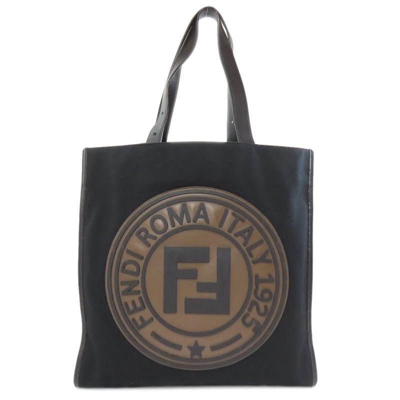Fendi Logo Tote Bag Canvas Women