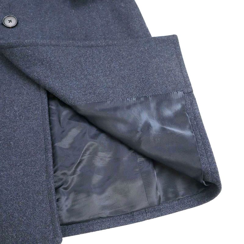 Hermes Wool Cashmere Chester Coat Pt9434 Navy 48