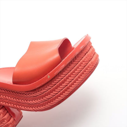 Celine Phoebe Period Leather Jute Sandals Women's 36 Red Made In Italy