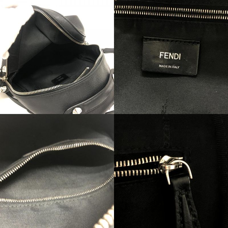 Fendi Backpack Sac By The Way Bijoux 8bz036 Leather Black
