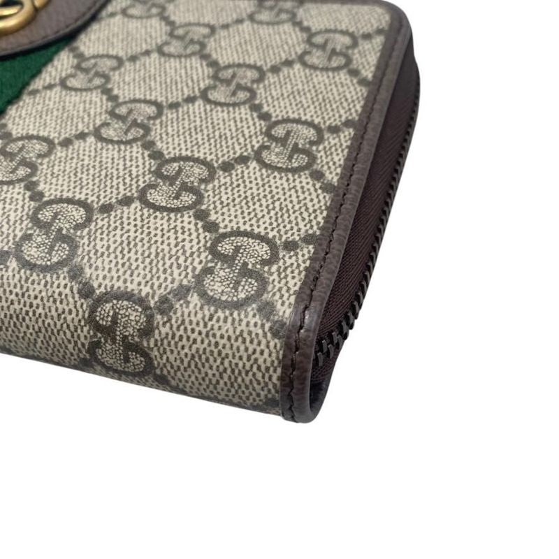 Gucci Bi-Fold Long Wallet Ophidia Zip-Around Wallet 838619 GG Pattern Double G