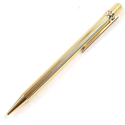 Cartier Trinity Ballpoint Pen With Logo Engraving Twist Closure Blue Ink Gold
