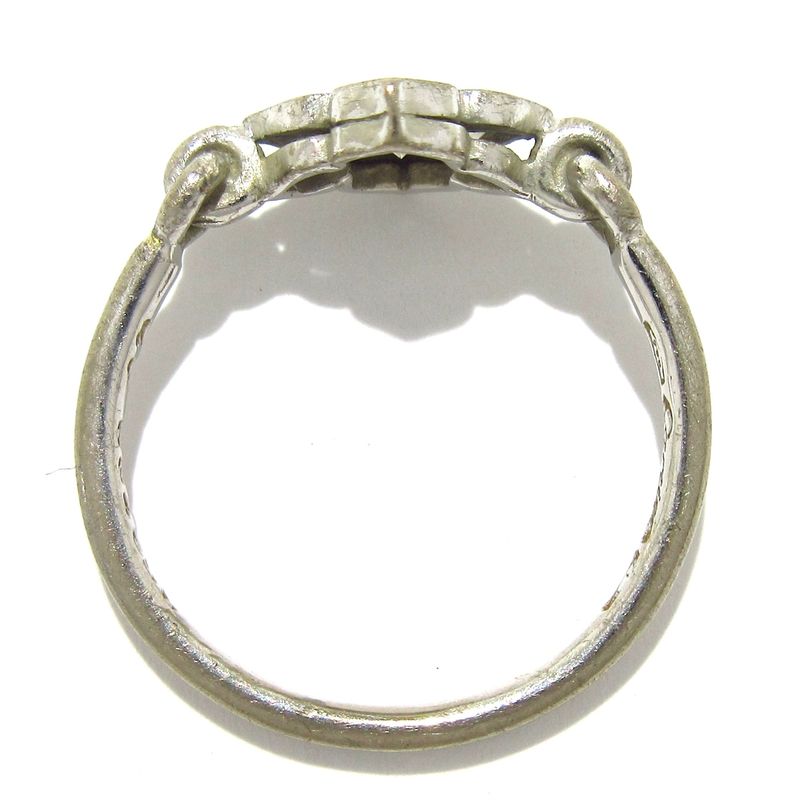 Cartier Ring 47 Hindu 18K White Gold X Diamonds 4P Diamonds