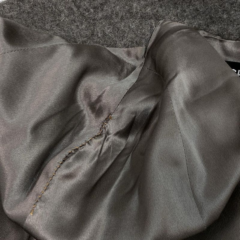 Chanel Coat Size 42 L Women - P09457 Gray Long Sleeves/fur/zip Up/fall/winter