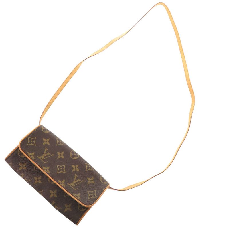 Louis Vuitton Pochette Twin PM Monogram M51854 Shoulder Bag LV 1068 Louis