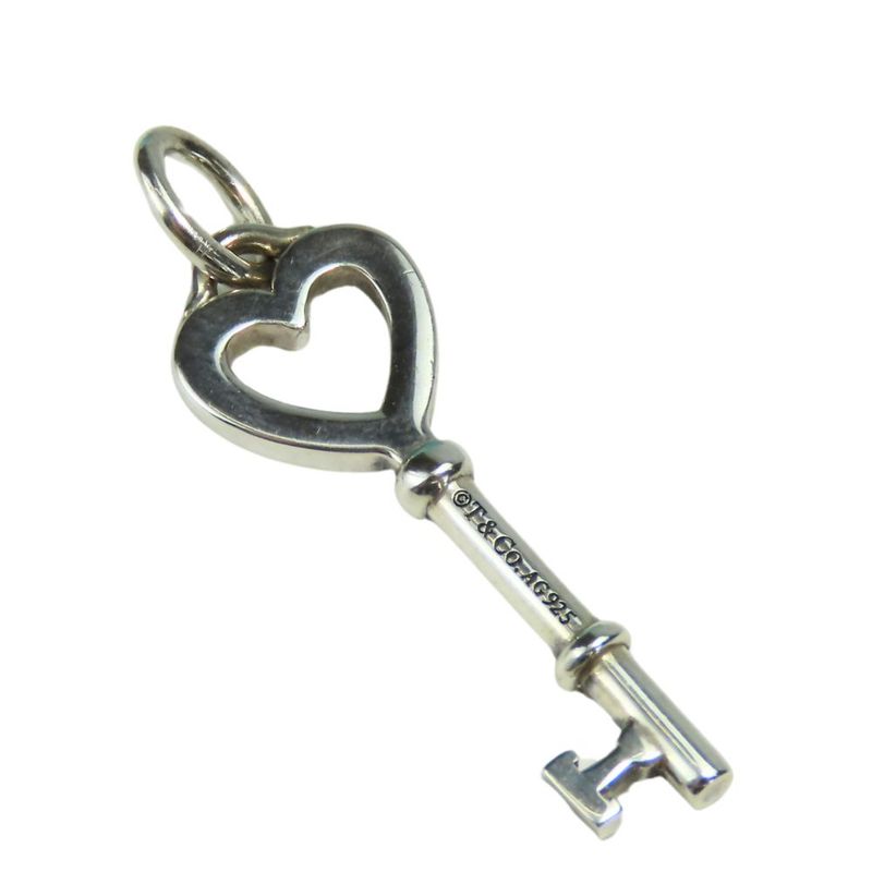 Tiffany & Co Pendant Top 925 Silver Approx 1.6g Silver Charm Only Key Heart