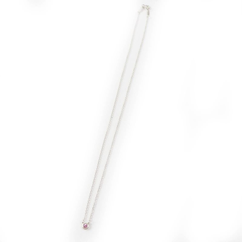 Tiffany & Co Color Visa Yard Ag925 Pink Sapphire Necklace Pink