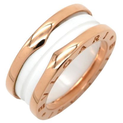 Bvlgari Bvlgari Ring B-Zero1 2 Band Ring 18k Pink Gold Ceramic Pink Gold and