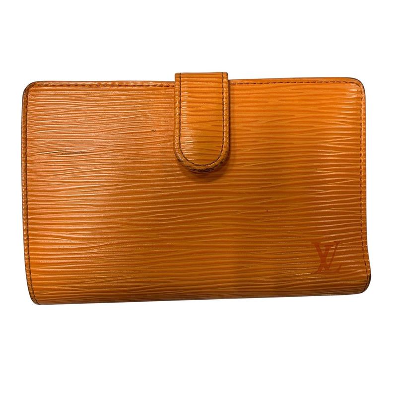 2841 Louis Vuitton Porte Monet Vieux Viennois Epi Orange Clasp M6324h Preowned