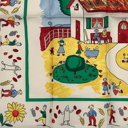 Hermes RE TOUR A LA Terre Back Home 100% Silk Scarf Green With Bag