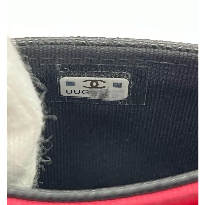 Chanel Ap2735 Coin Case Card Case Mini Wallet Black×pink Caviar Skin Unused